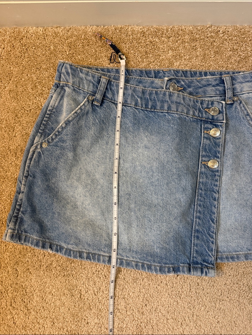 Free People Light Blue Denim Mini Skort - Picture 8 of 10